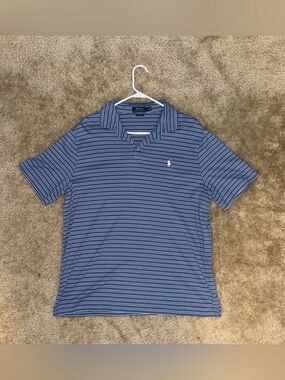 Ralph Lauren Men’s Blue/White Striped Polo